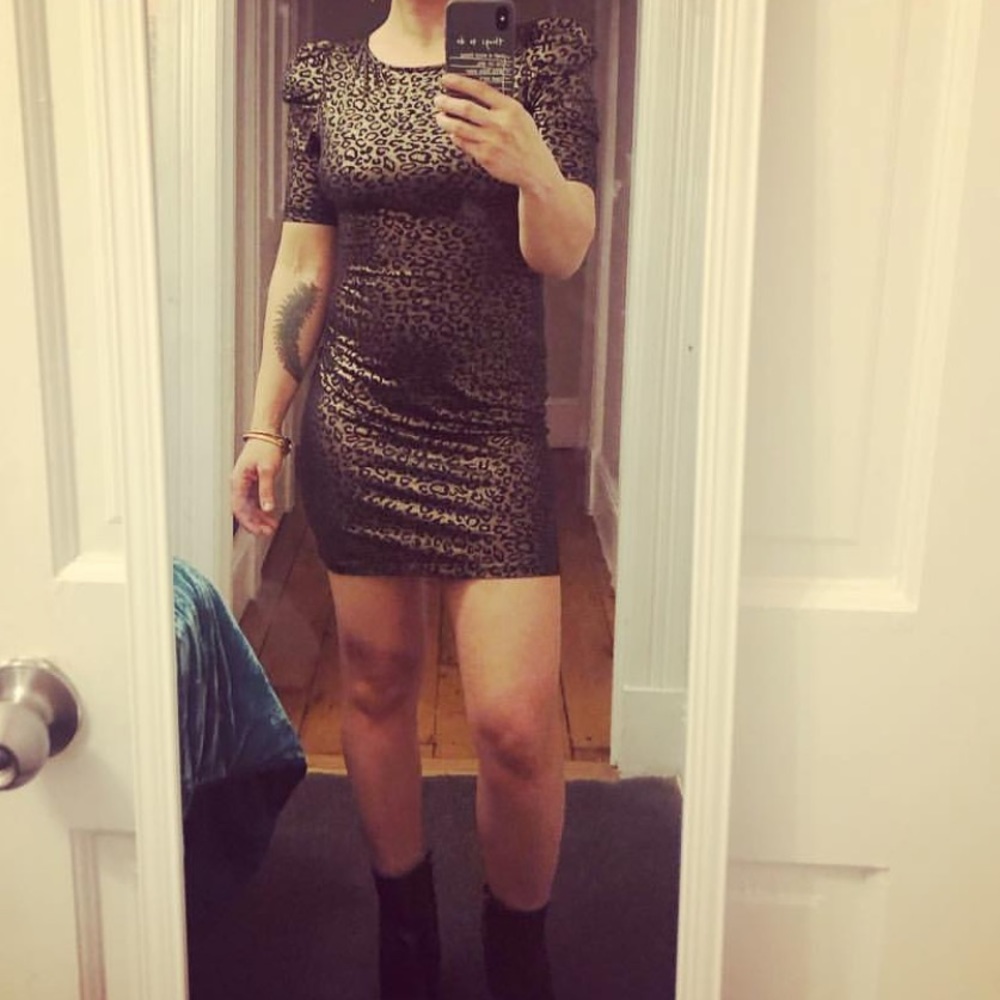 Sexy animal print dress